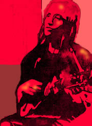 Violeta Parra en rojo
